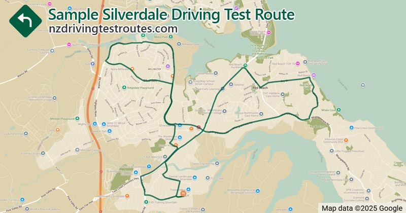 Silverdale driving test route map